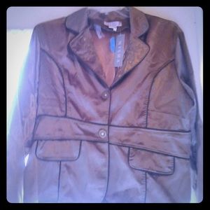 Bronze Jacket With Sequins & Embroidery Size 3X